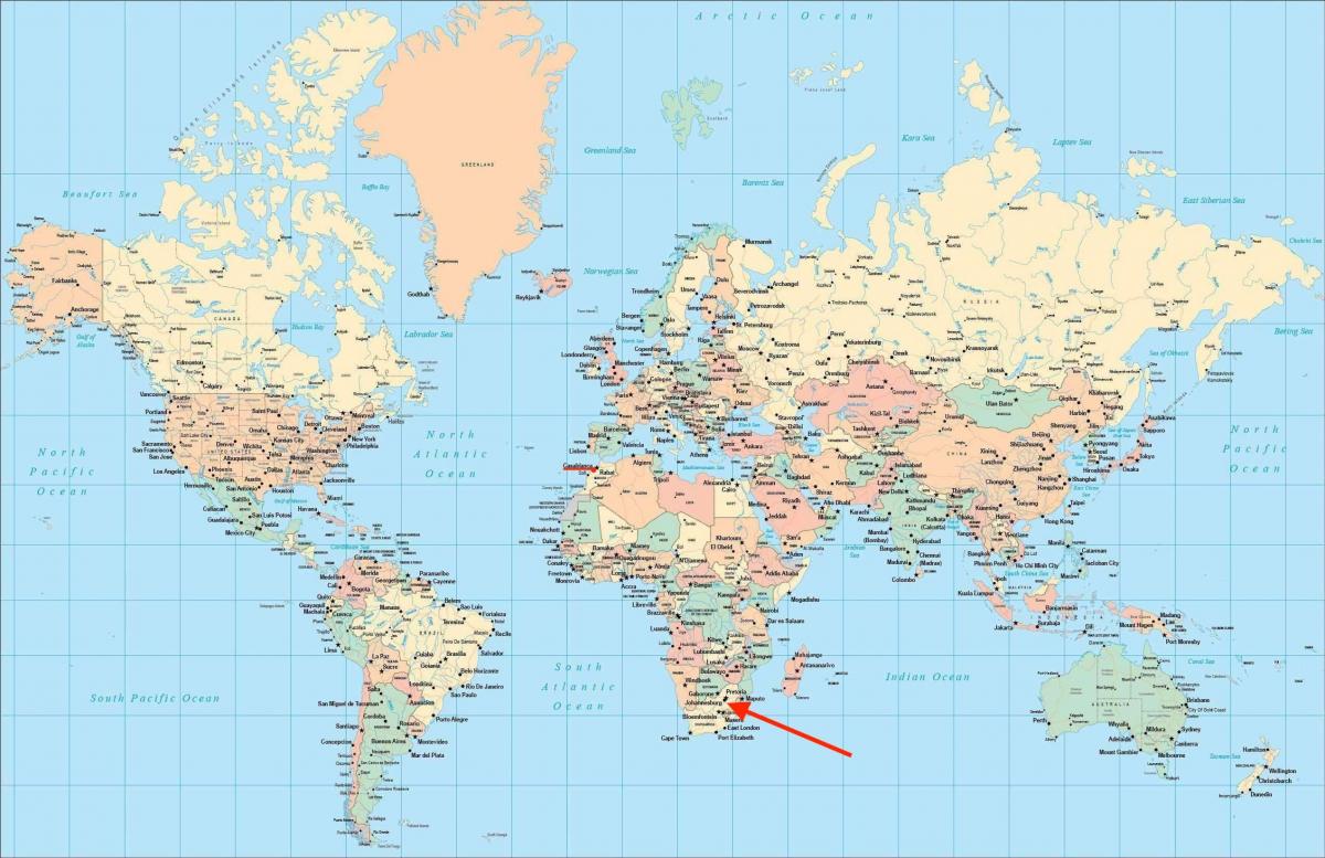 جوهانسبرغ (جوبورغ جوزي) موقع على خريطة العالم